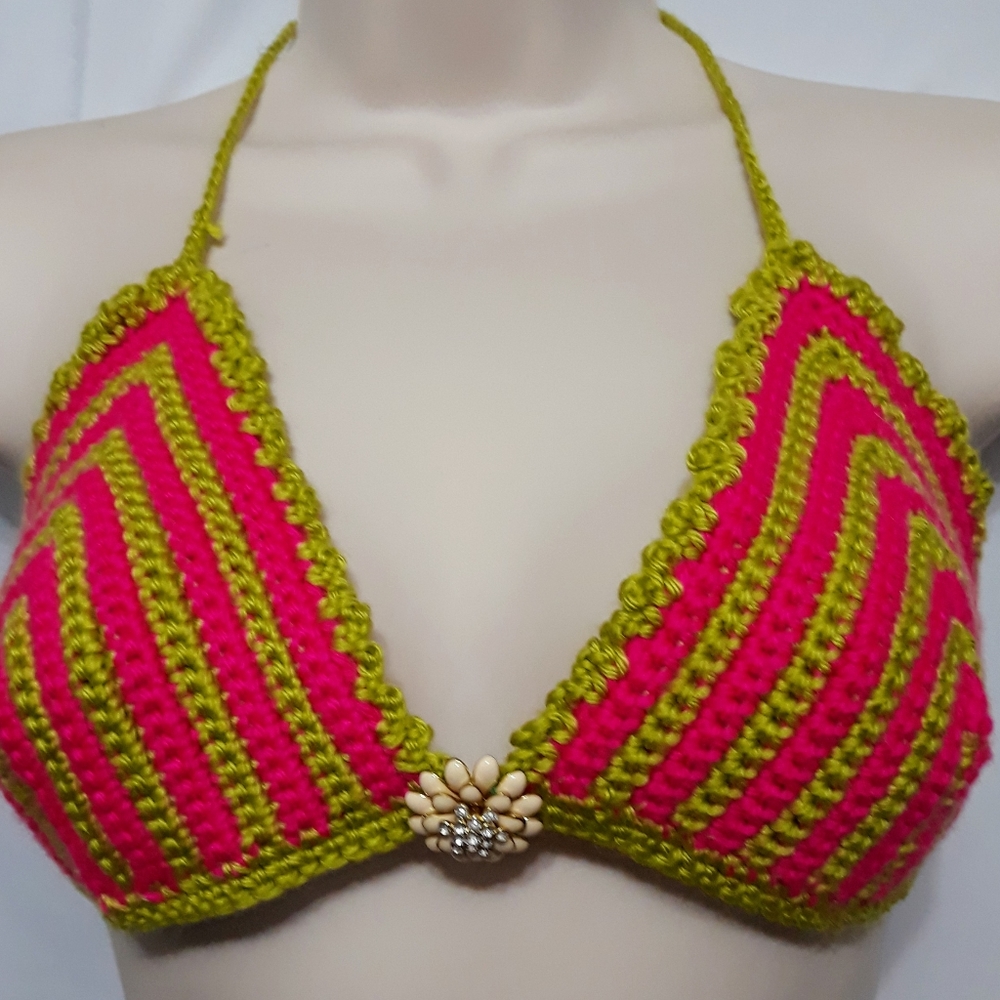 Crochet Halter Sunbathing Top